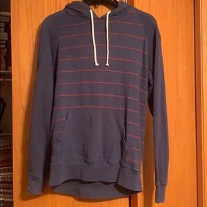 Navy striped men’s hoodie